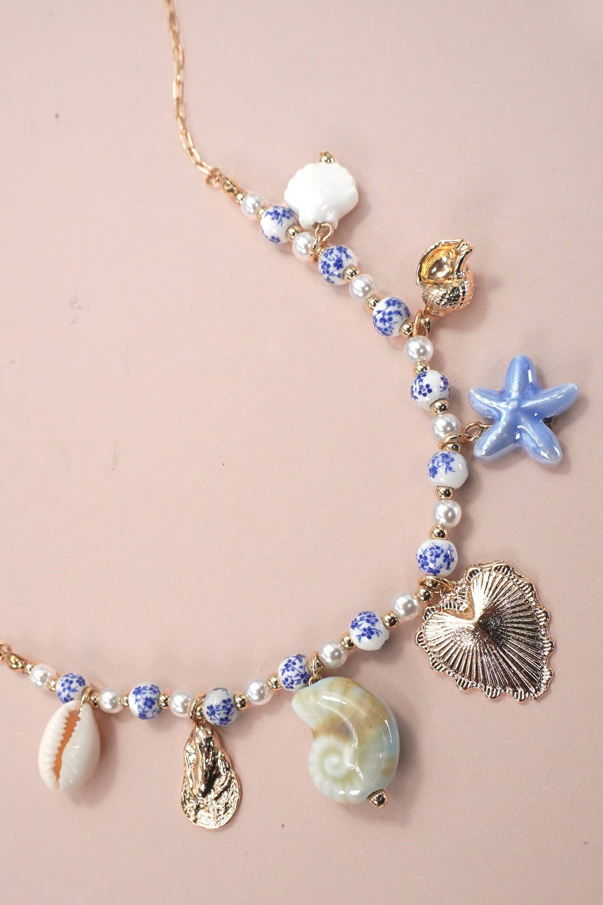 CHARM CERAMIC PORCELAIN NECKLACE-HEART SEA LIFE | 80N91706