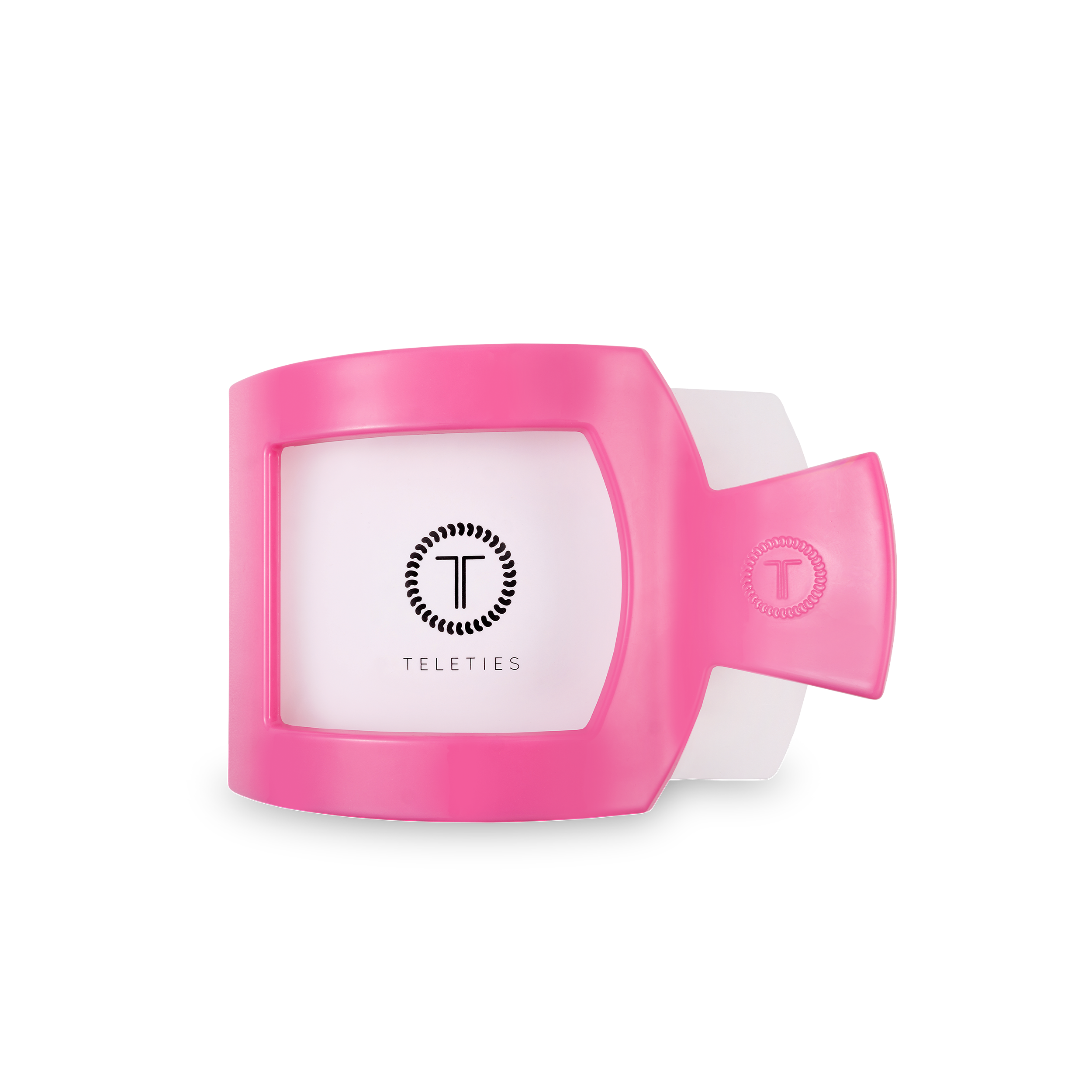Flat Square Hair Clip | Medium | Paradise Pink showing squared shape