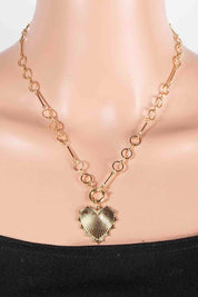 Intricate Heart Pendant Chain Necklace