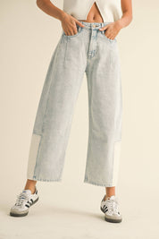 Patch Barrel Denim Pants