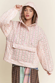 Pink Multi Floral Pattern Pull-Over Sweater