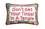 Tinsel Tangle Embroidered Pillow