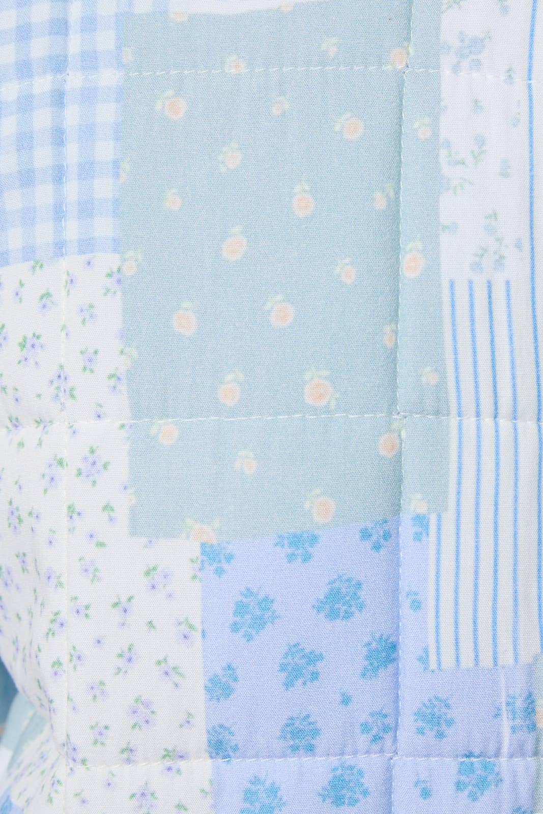 Blue Patchwork Quilted Jacket