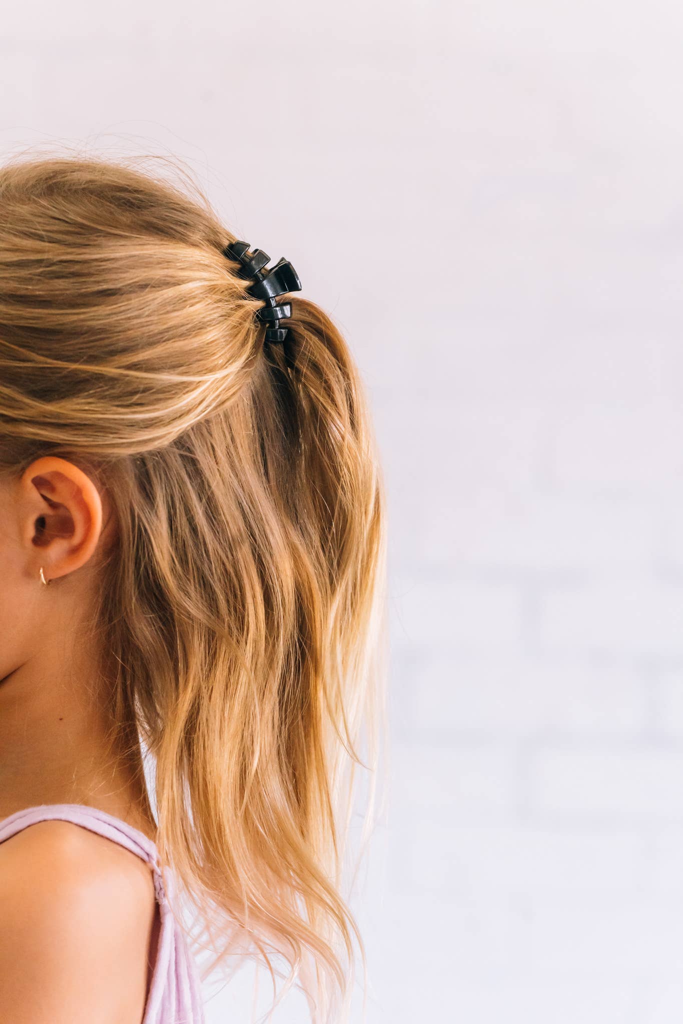 Jet Black Tiny Classic Hair Clip