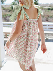 Cecina Floral Bow Tie Dress