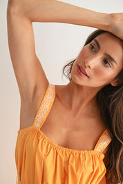 Sunburst Embroidered Maxi Dress
