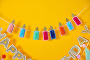 Honeycomb Birthday Candle Banner — view 4