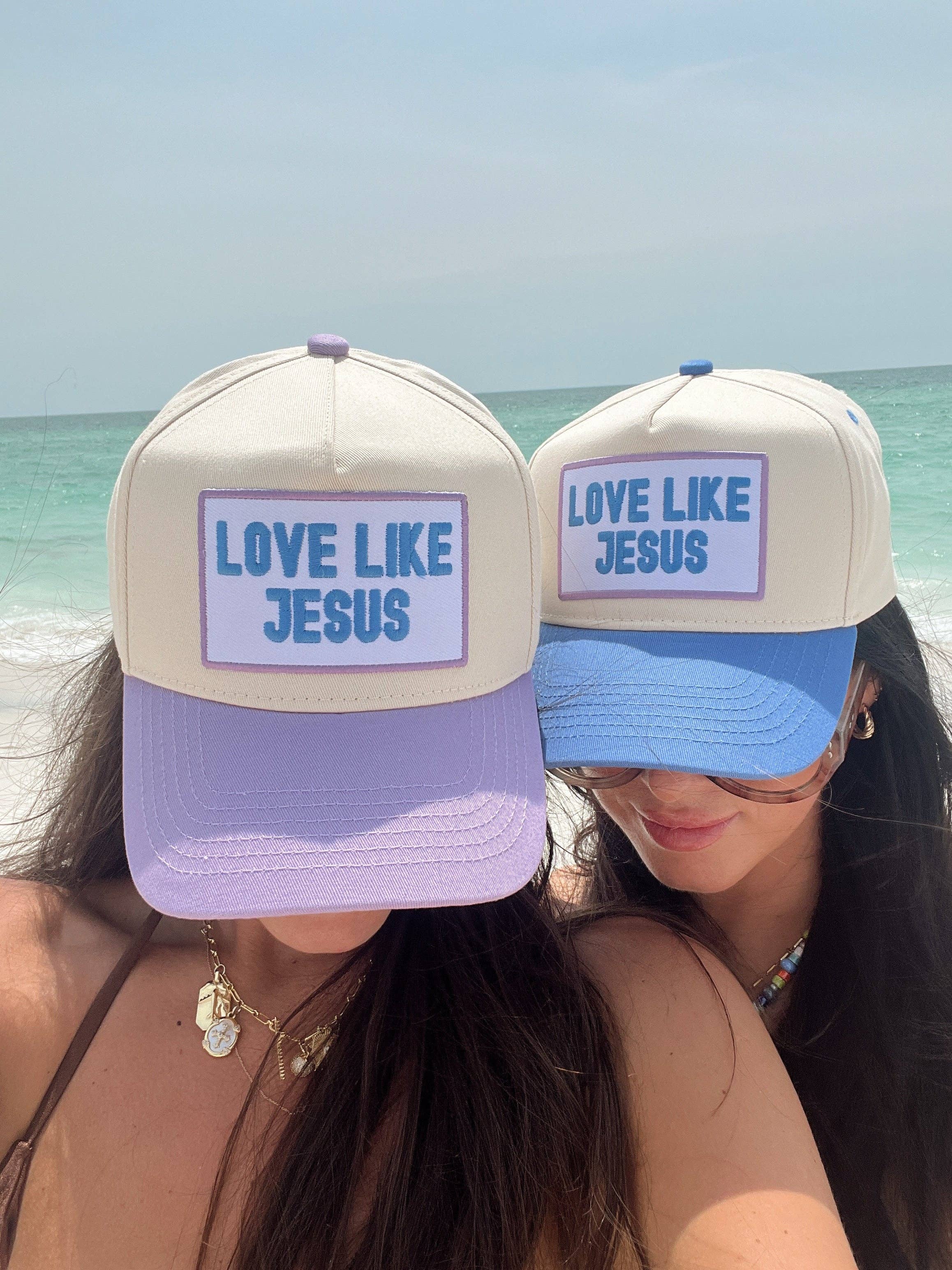 Lilac Love like Jesus Trucker Hat