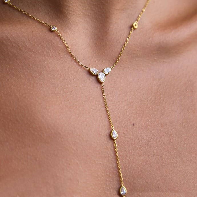 Gold Y Necklace