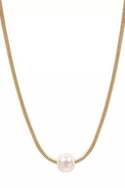 18K Stainless Steel Pearl Necklace