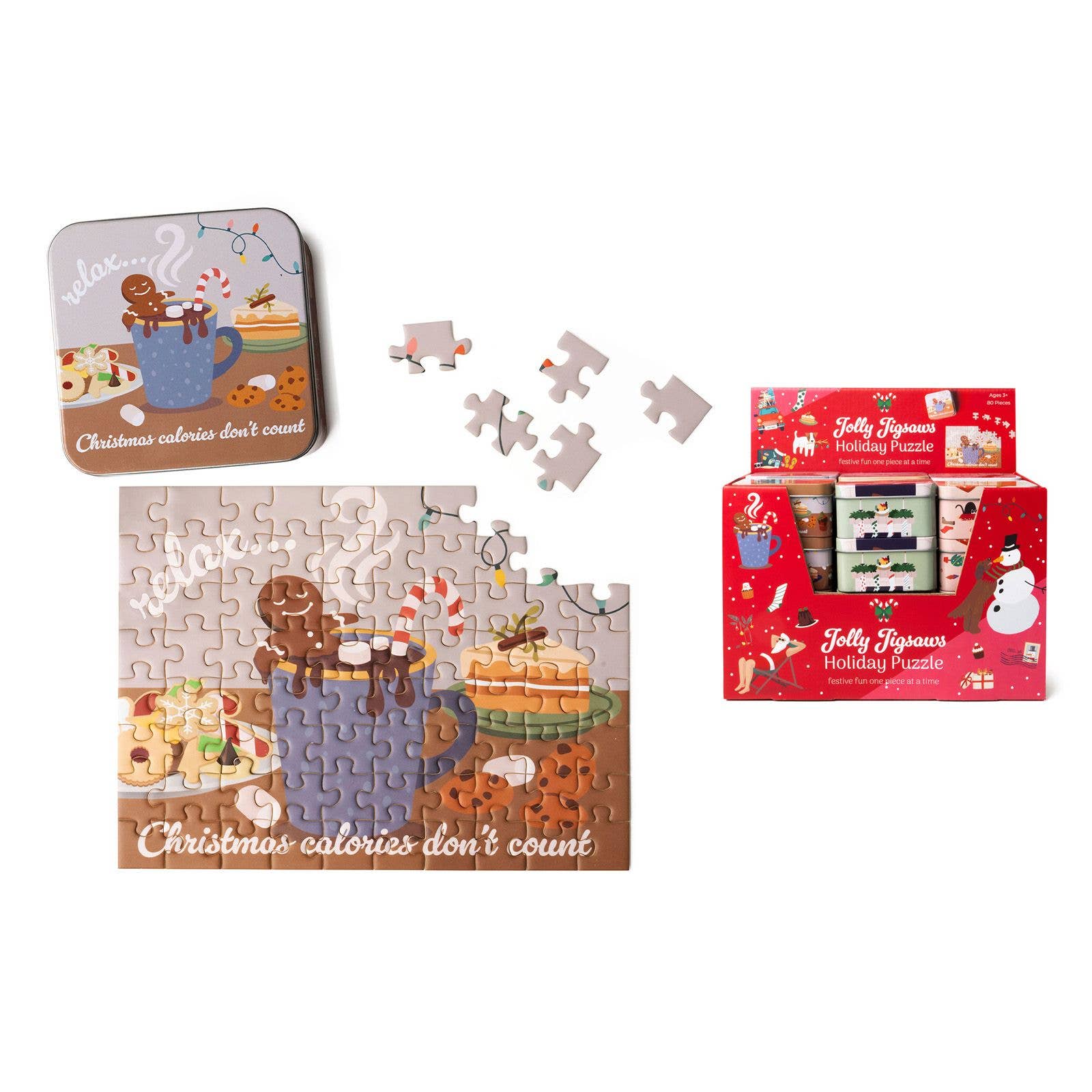Holiday Mini Jigsaw Puzzle Tin