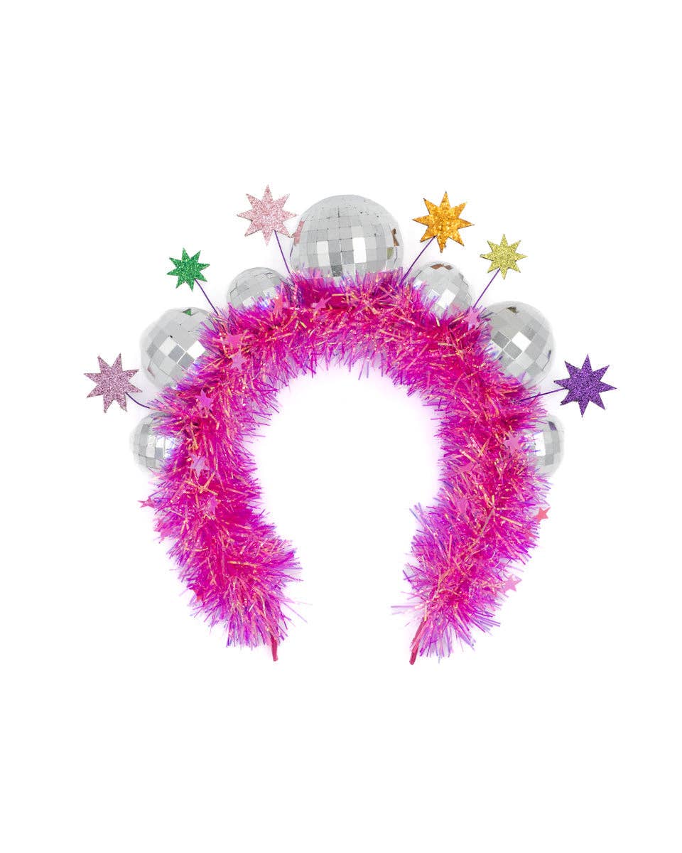 Let It Shine Pink Disco Headband — one-size-fits-most