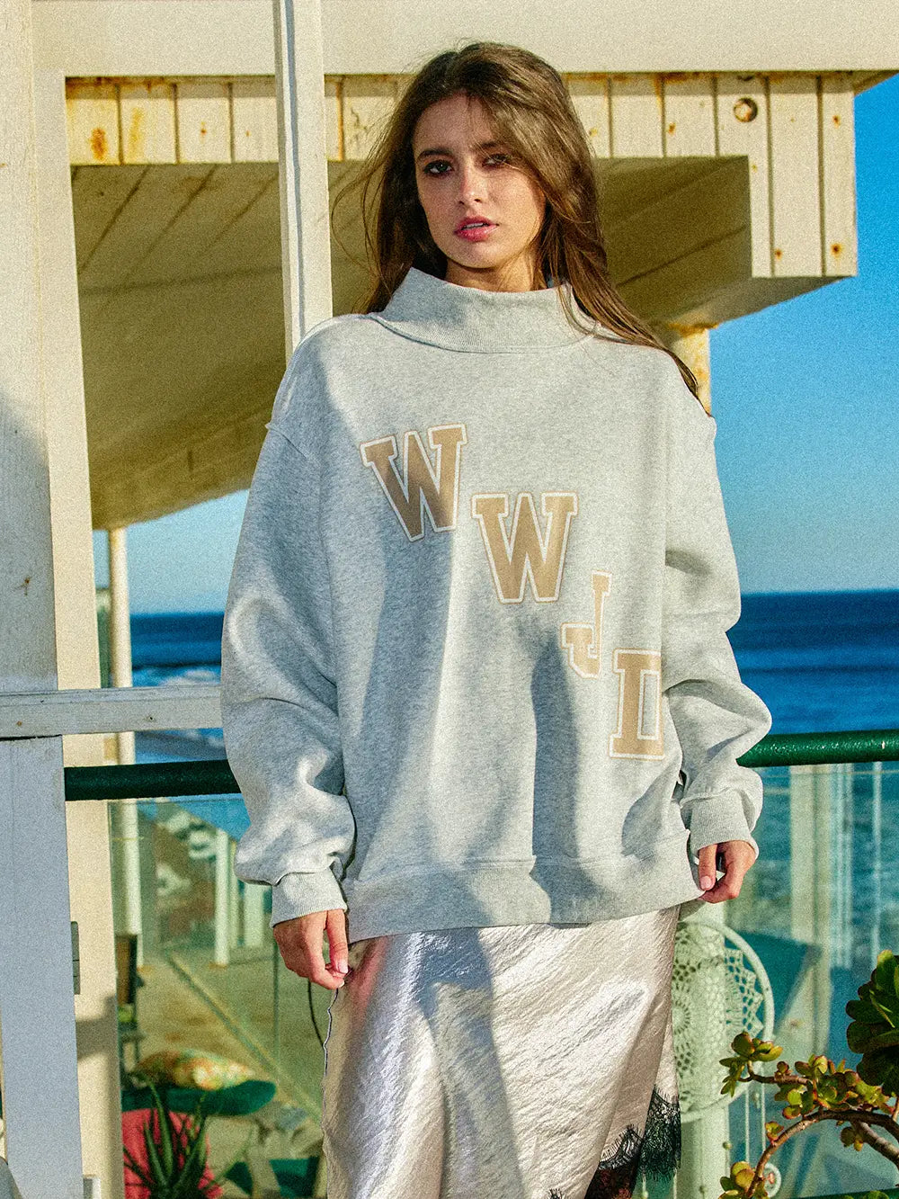 WWJD Mock-Neck Sweatshirt
