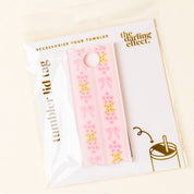Pink Bow Tumbler Lid Tag