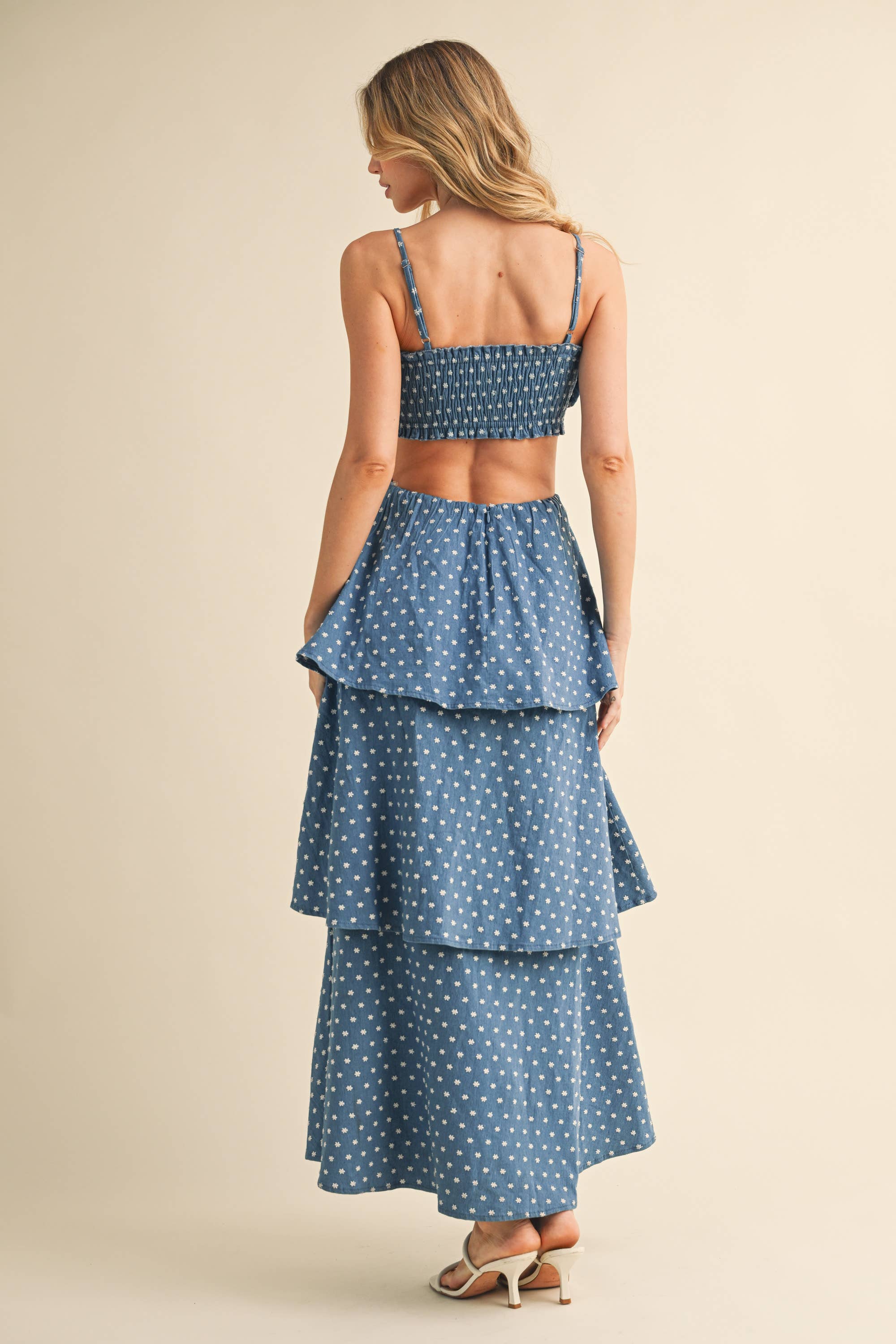 Floral Polka Dot Maxi Dress