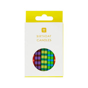 Striped Multicolor Candles - 24 Pack — plastic-free products and sustainably sourced materials