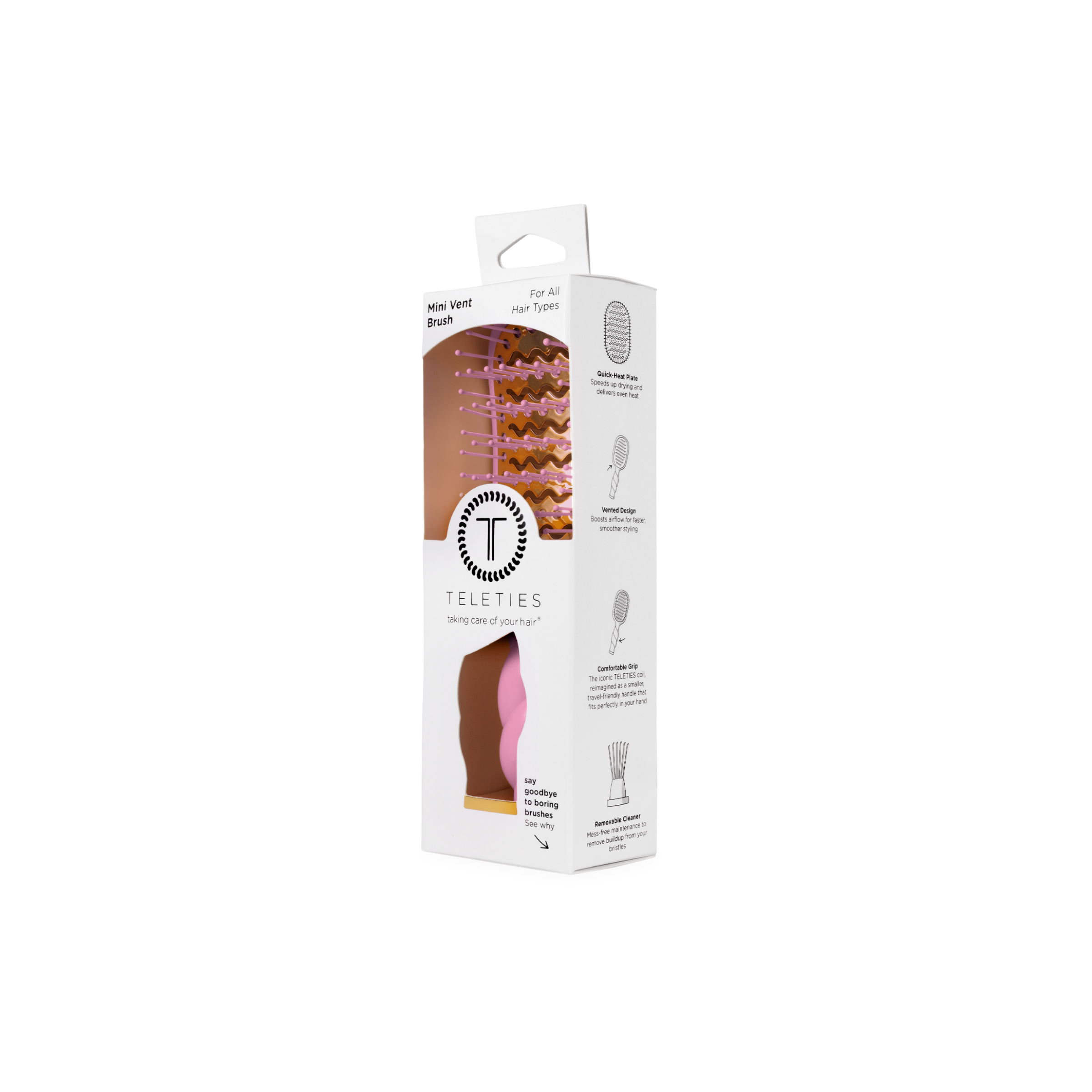 Vent Hair Brush | Mini | Bubblegum Pink