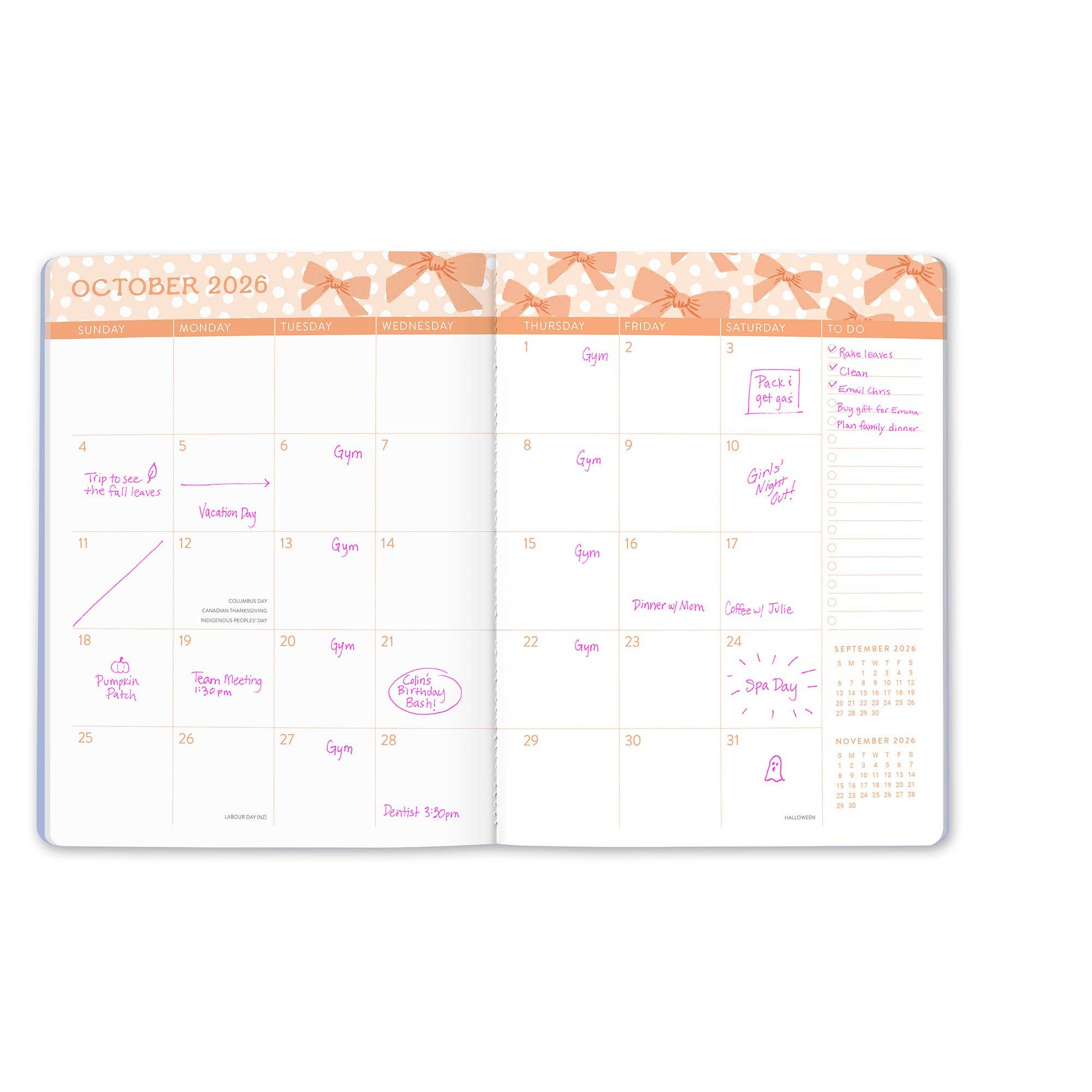 2026 Bow Monthly Planner