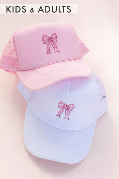 Coquette Bow Embroidery Hat