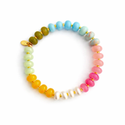 Color Garden Stone Beaded Stretch Bracelet