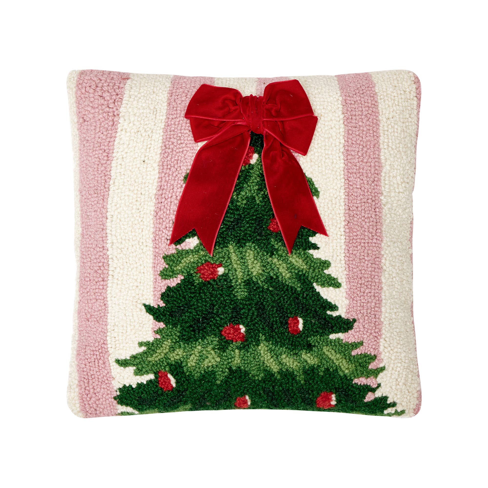 Pink Stripe Tree w/Ribbon Hook Pillow