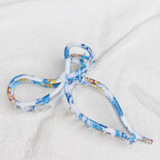 VINTAGE TOILE PATTERN PORCELAIN HAIR CLAW CLIPS | 40H914: OVAL