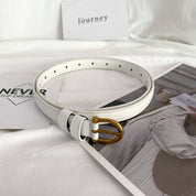 White Simple Thin Belt