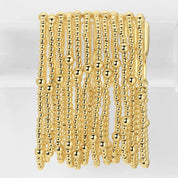 3mm Bead With 5mm Accent Stretch Bracelet