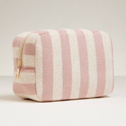 Pink Terry Fabric Striped Bag