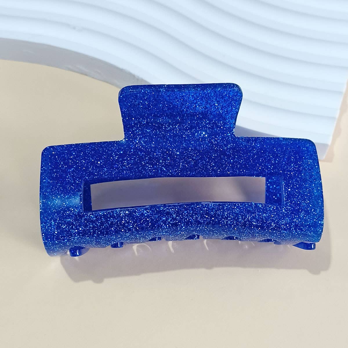 Blue Glitter Claw Clip