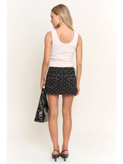 Cream Tank With Shell Detail