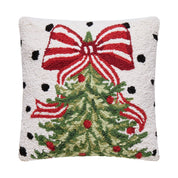 White Polka Tree Hook Pillow