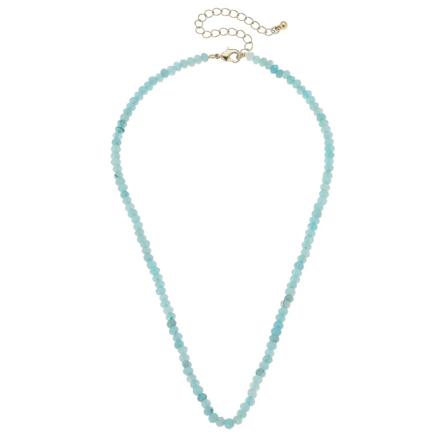 Light Blue Lucy Gemstone Beaded Necklace