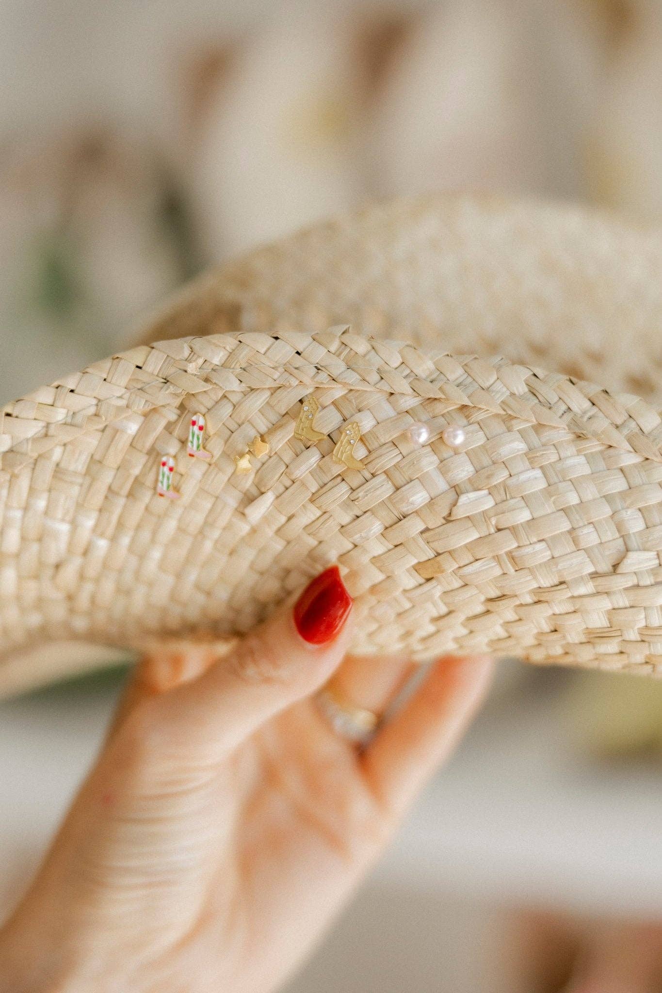 Screwback Stud Earrings Payton Pearl Pink