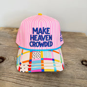 Pink Make Heaven Crowded Stripe Trucker Hat