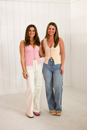 Light Pink Pointelle Top