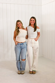 Pink Striped Asymmetrical Top