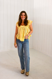 Yellow Lace Blouse