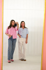 Light Blue Short Sleeve Cardigan