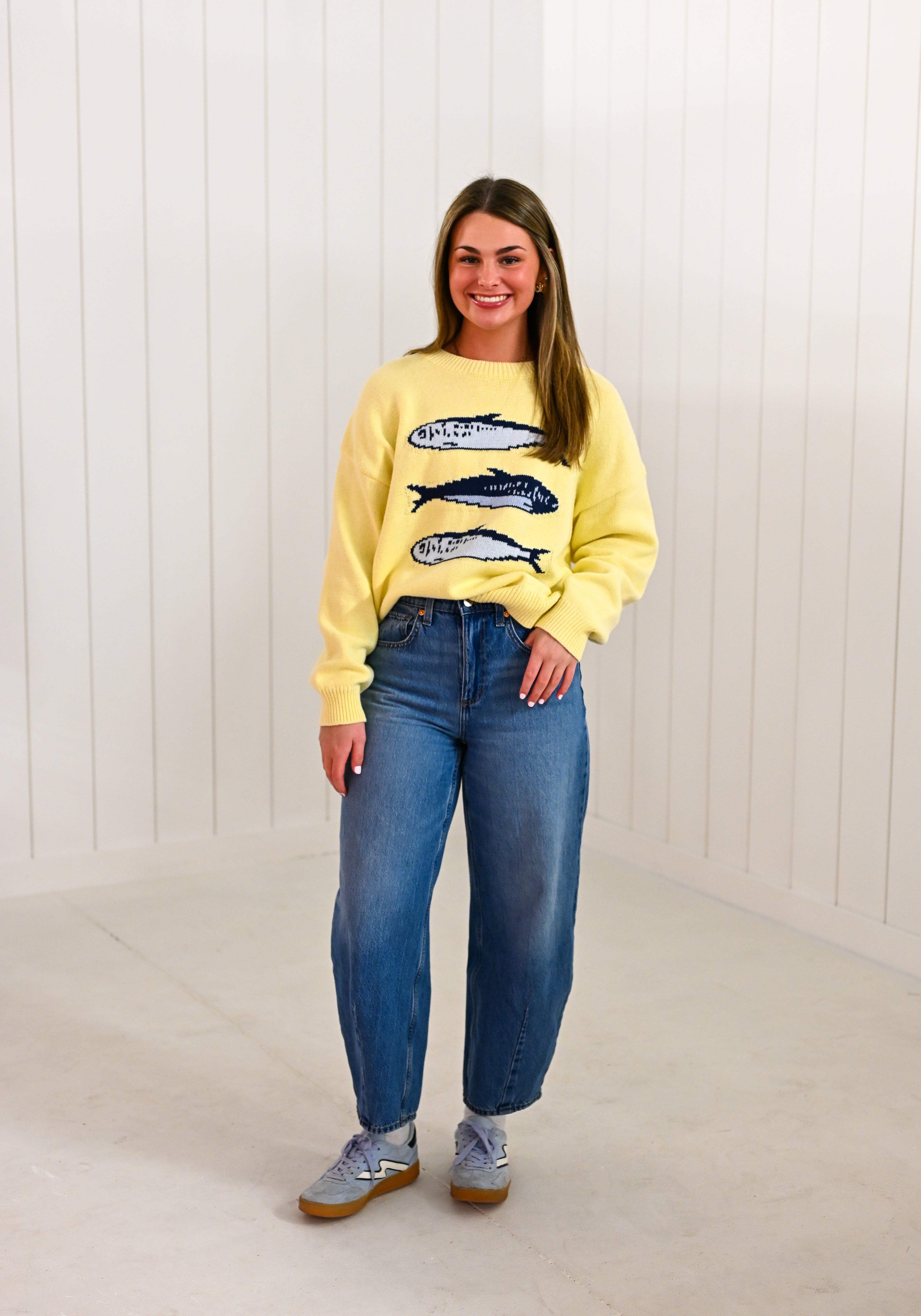 Yellow Sardines Sweater