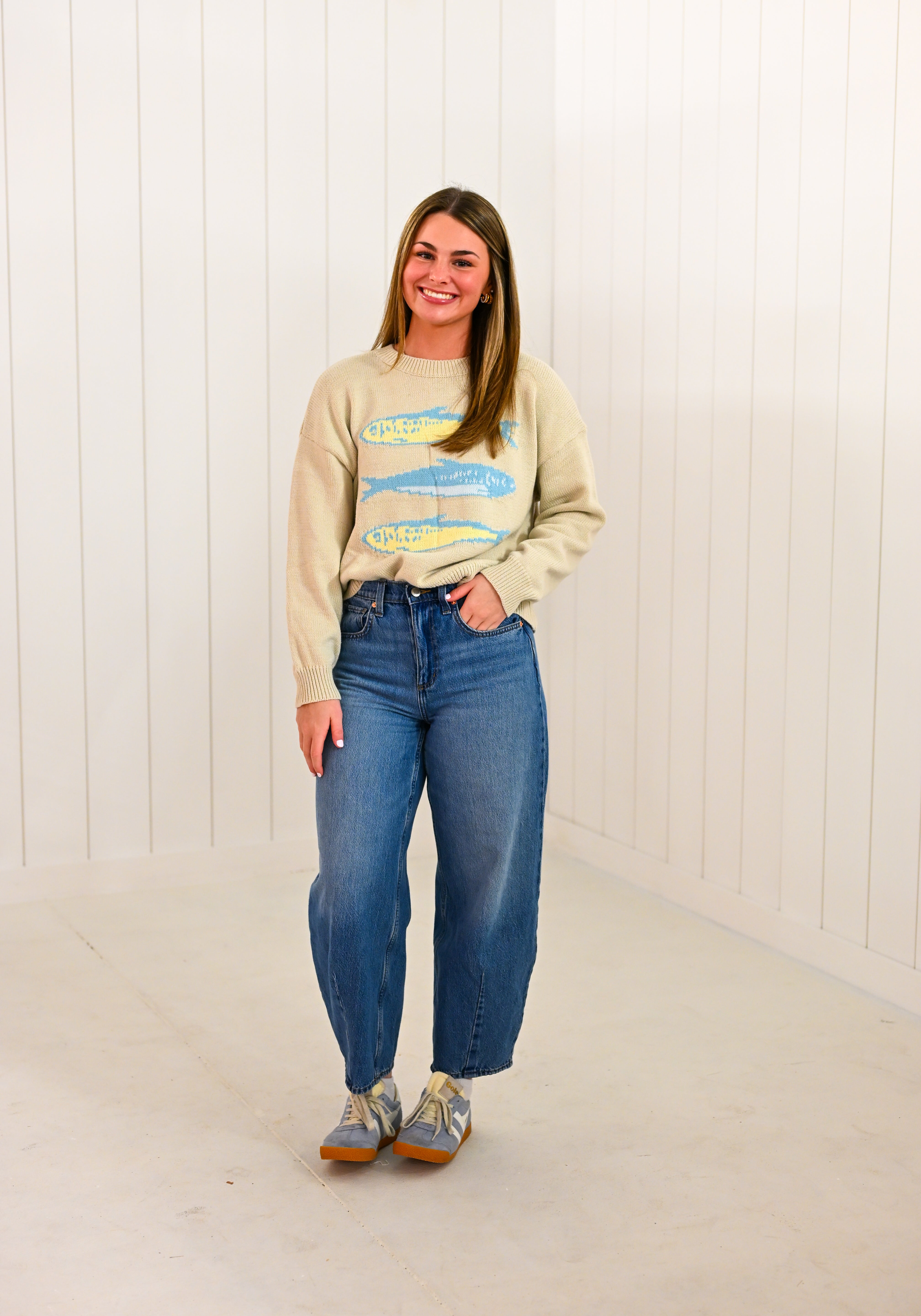 Beige Tan Sardines Sweater