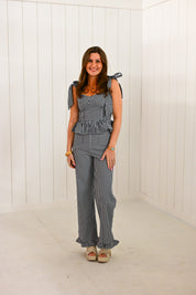 Navy Gingham Beth Top