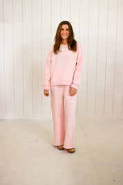 Pink Knit Oversized Set