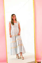Blue Bunny Floral Maxi Dress