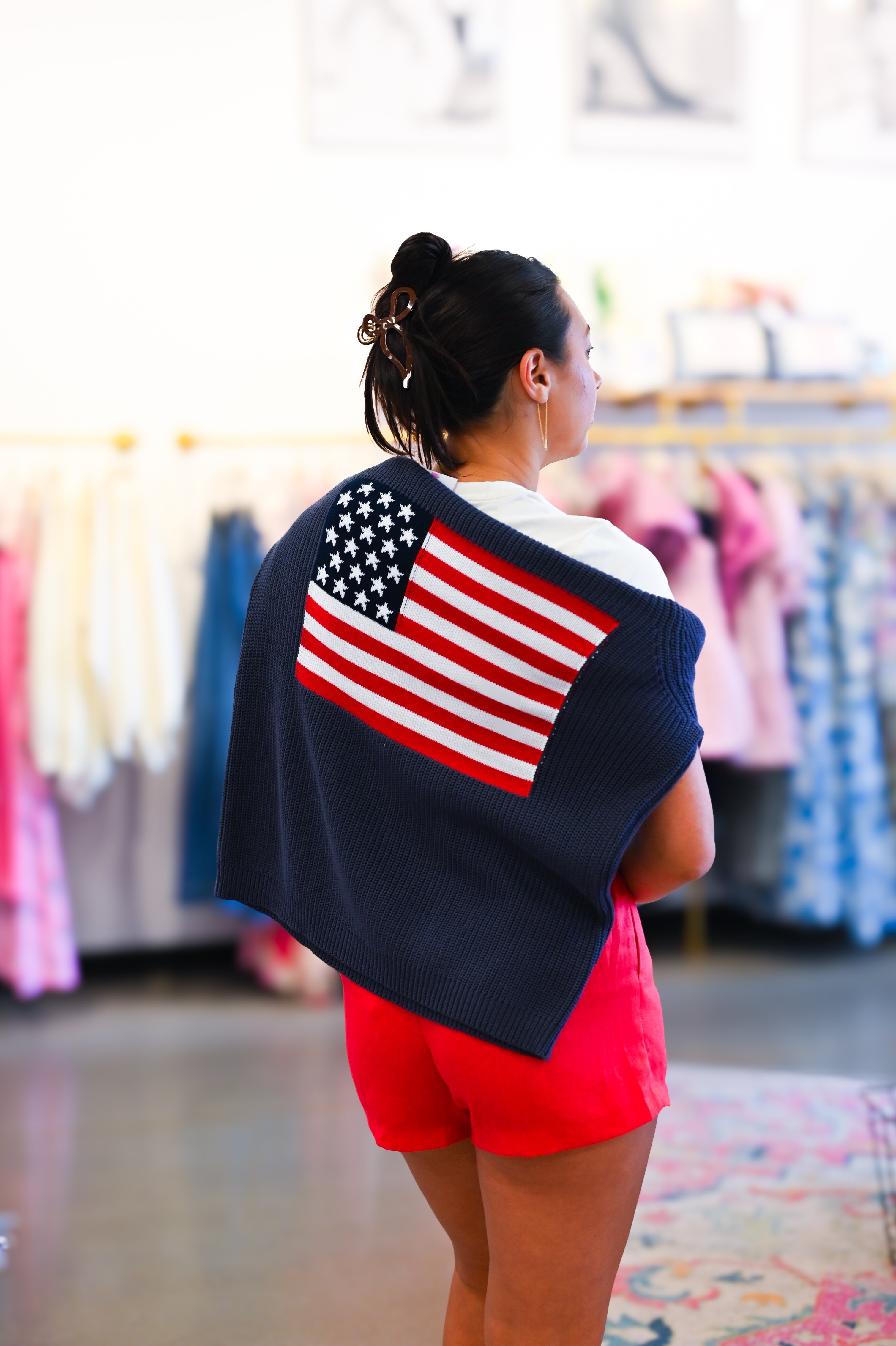 Navy Flag Knit Sweater