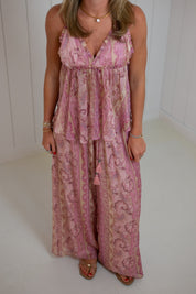 Paisley Print Babydoll Top