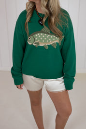 Green Fish Sweater