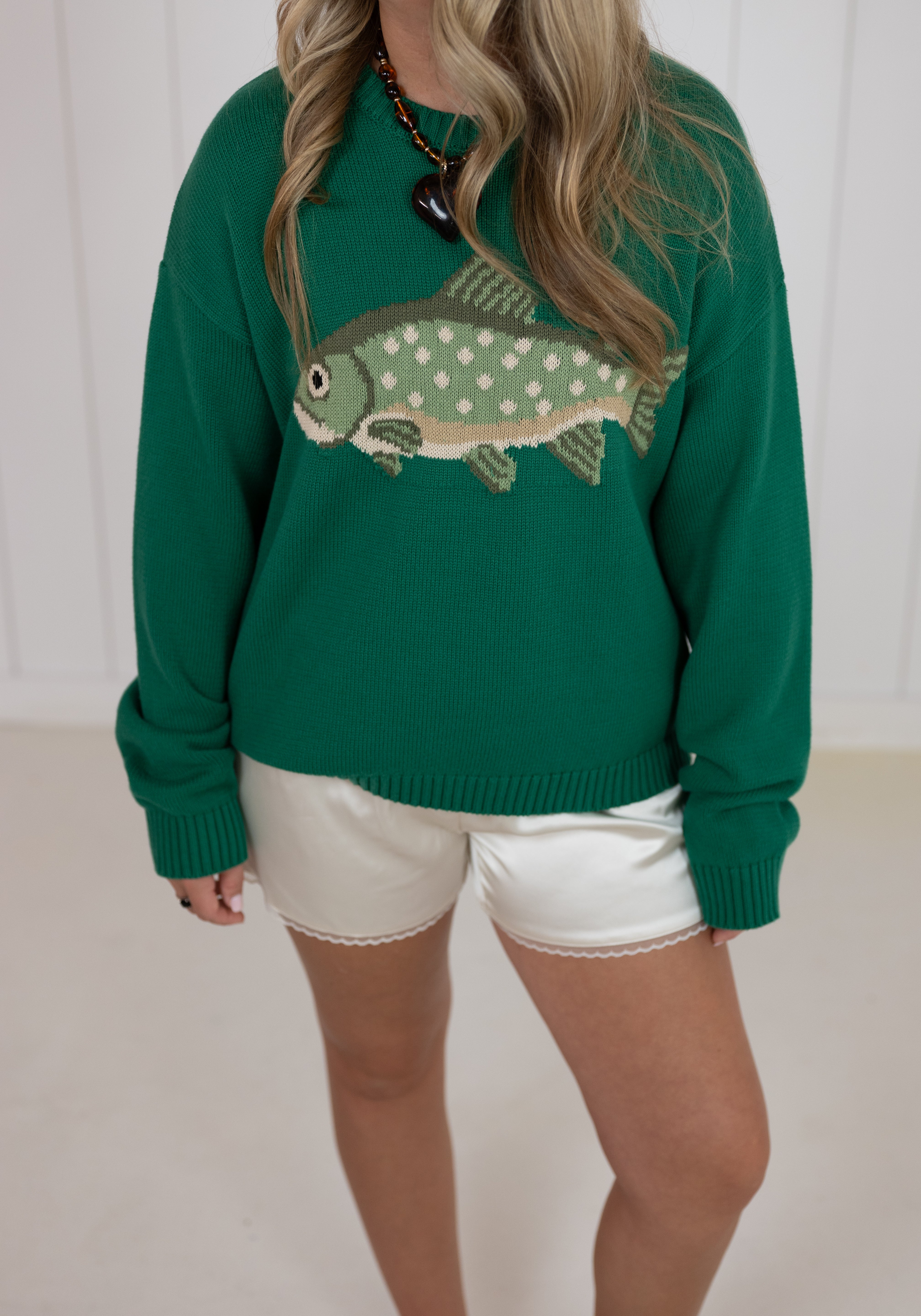 Green Fish Sweater