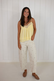 Studded Barrel Jeans