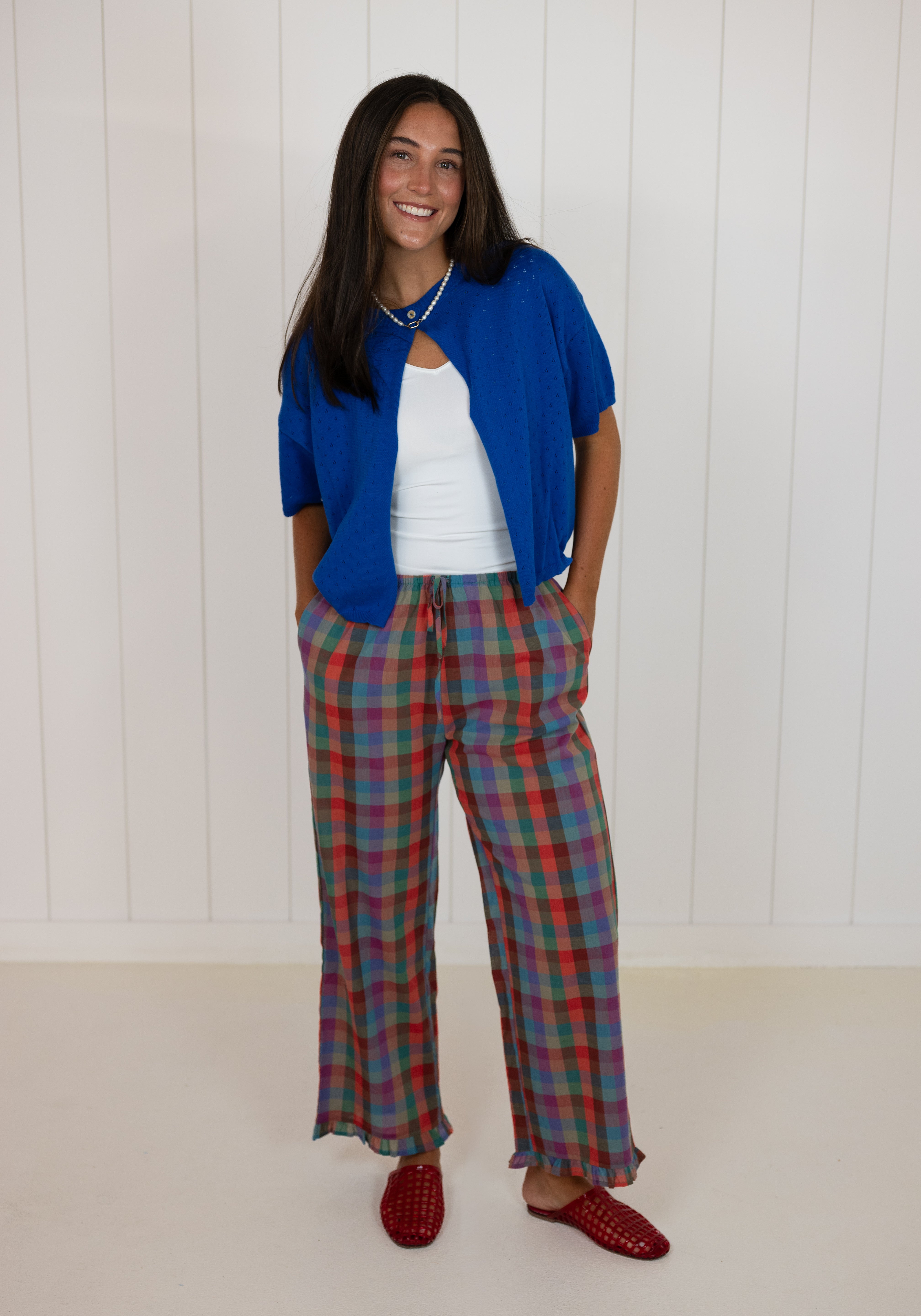 Multicolor Plaid Pants